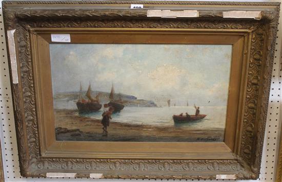 Victorian gilt framed oil- W. Richards